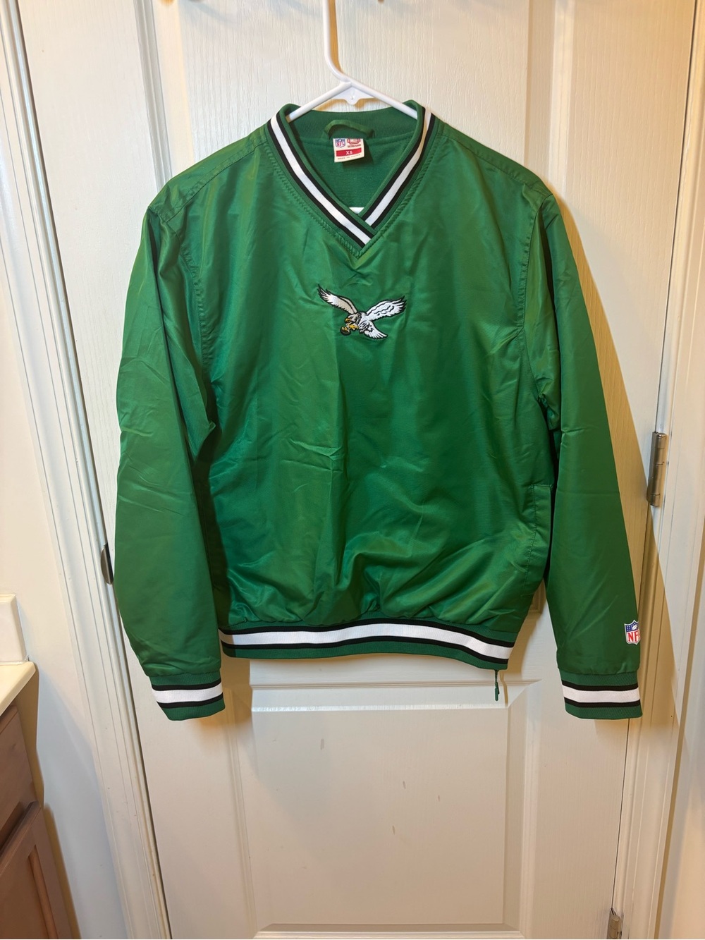 NFL Ultra Game Philadelphia Eagles Pullover Windbreaker Jacket kelly Green XS